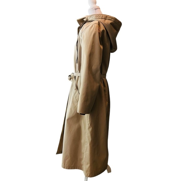 London Fog Women’s Long Beige Maincoats Weatherwear Trench Coat Size 18 - Picture 2 of 12